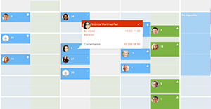 En Fenix se puede acceder a la información de una cita incluso en pantallas pequeñas con muchas agendas simultáneas
